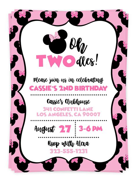 Free Printable Oh Twodles Birthday Invitation
